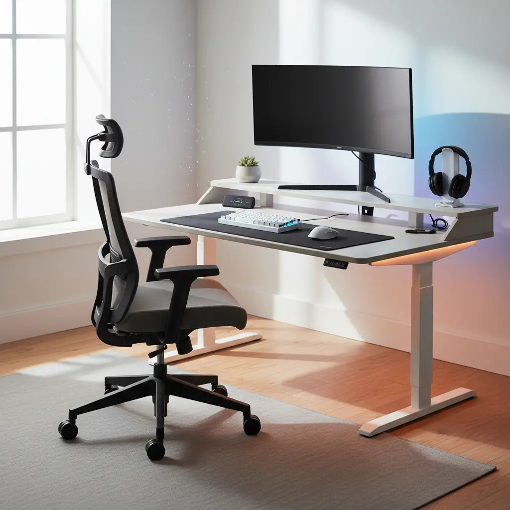 Ergonomic Gaming Desks with Monitor Risers: A Setup Guide Bestier