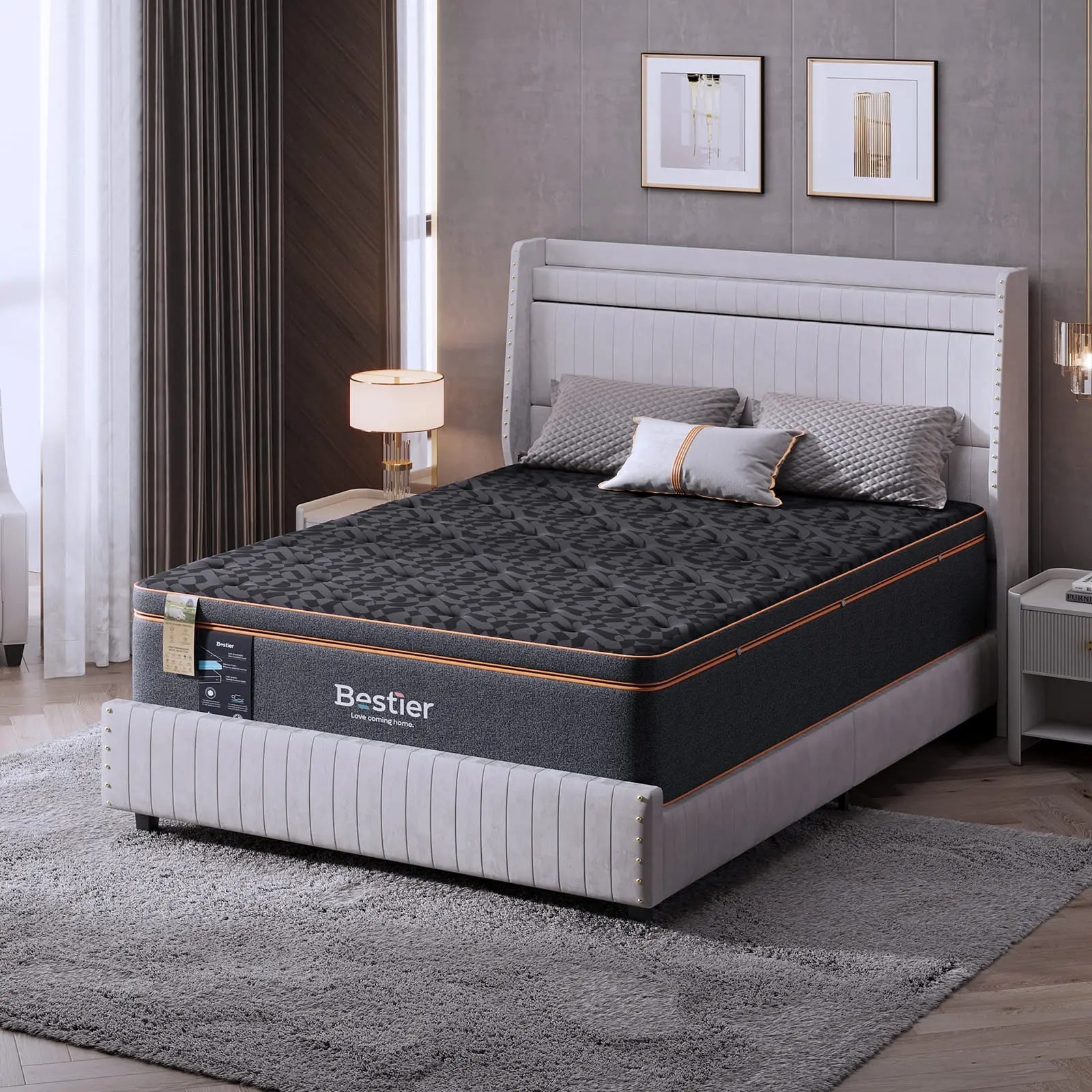 14 inch queen gel memory foam mattress Bestier