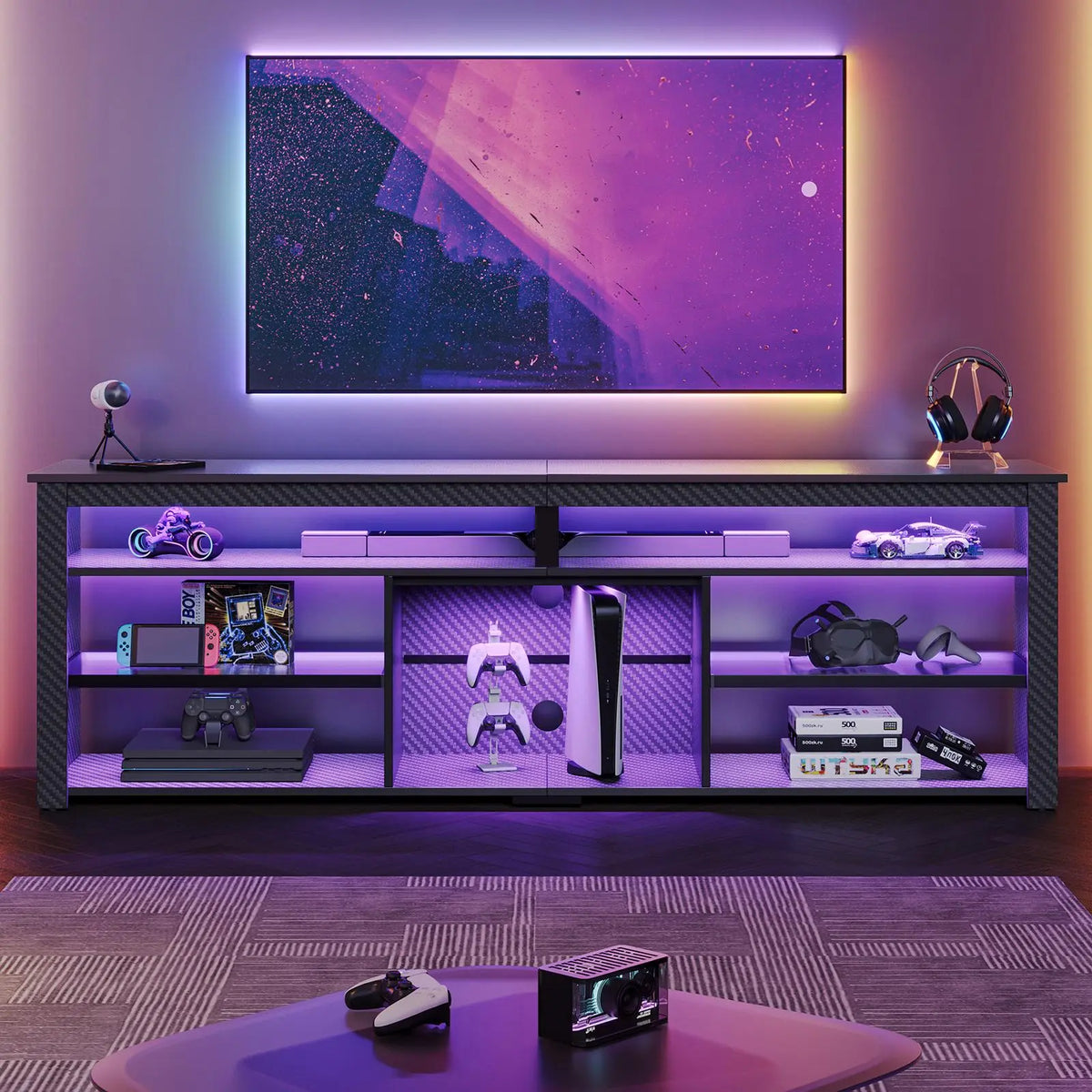 Bestier Tall LED TV Stand for 70/75/80 inch TV Bestier