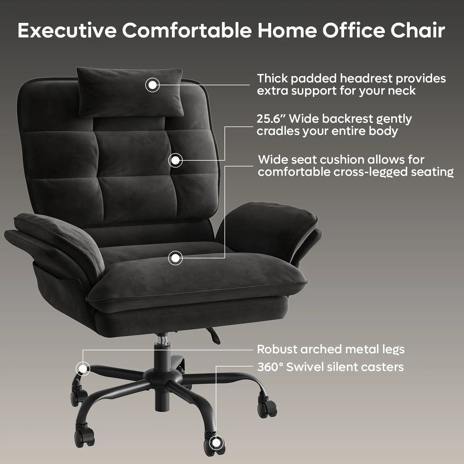 Bestier Big and Tall Executive Office Chair with Flip-Up Arms for Adults, Adjustable Height, Reclining Office Chair with Headrest & Side Pockets Bestier