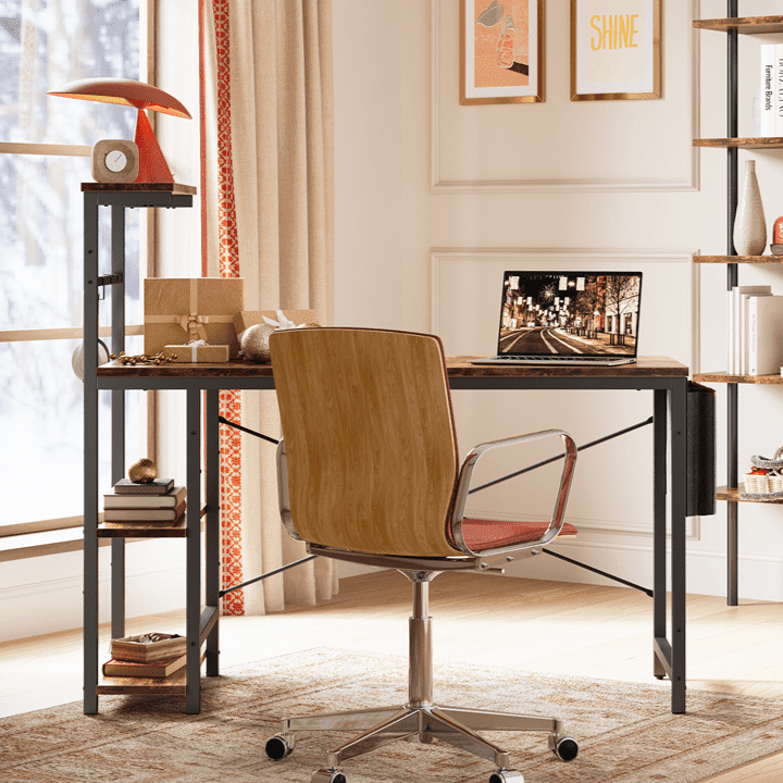 a modern style desk and a desk