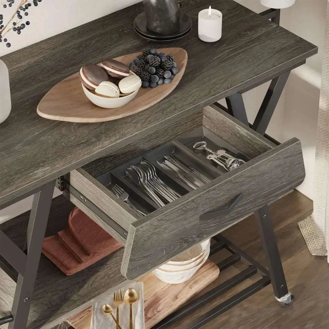 the Drawer of Kitchen Island Carts