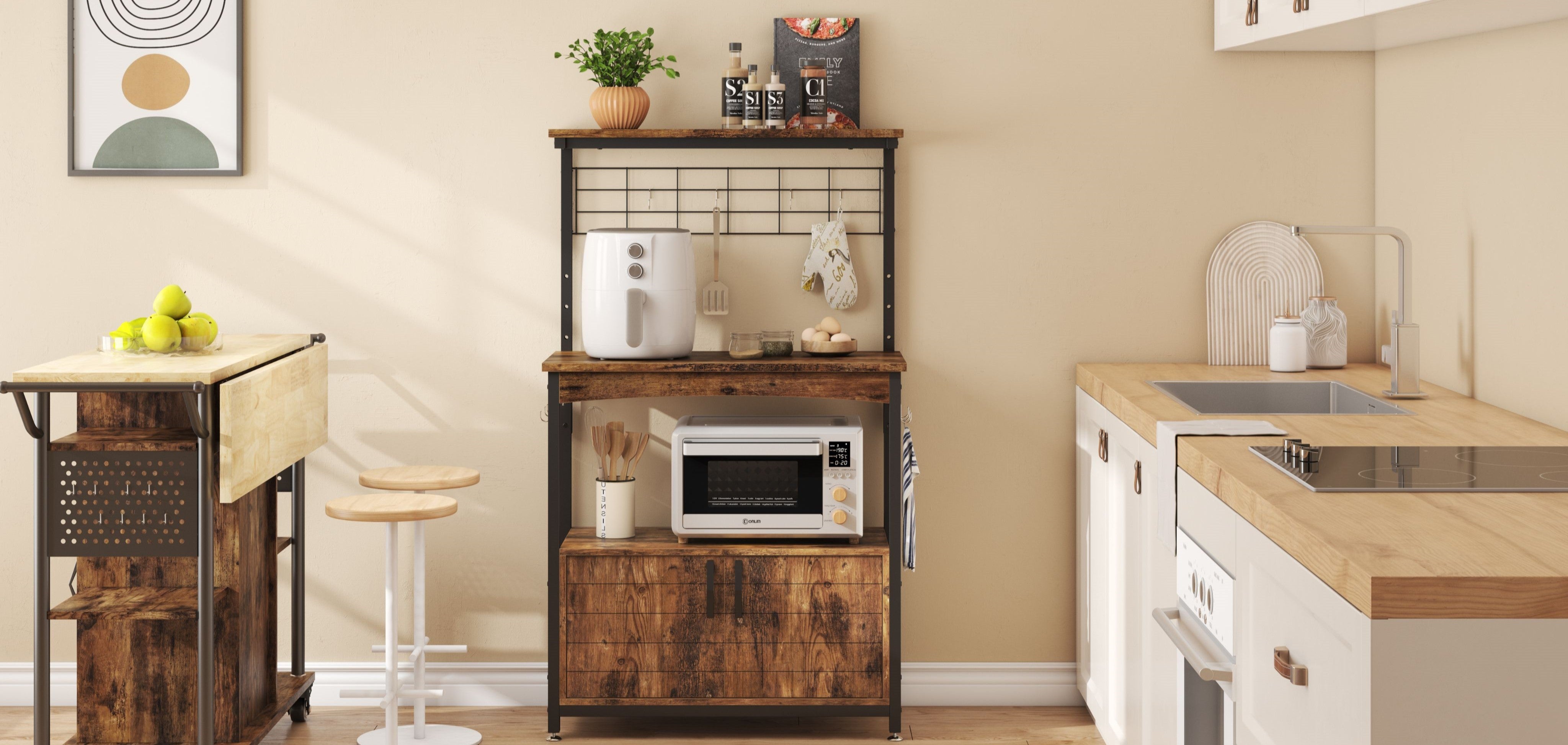 some farmhouse style furniture in a room