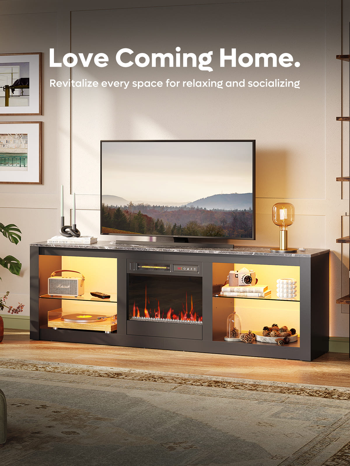 fireplace tv stand
