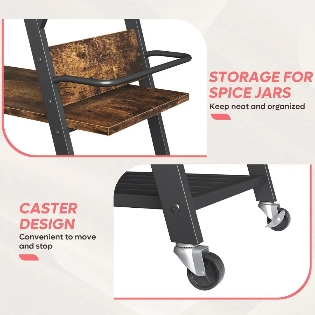 the details of Rustic Brown Coffee Bar Stand
