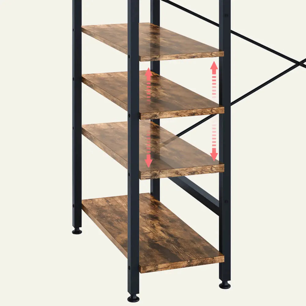 the details of the Computer Desk with Shelves & Storage Bag