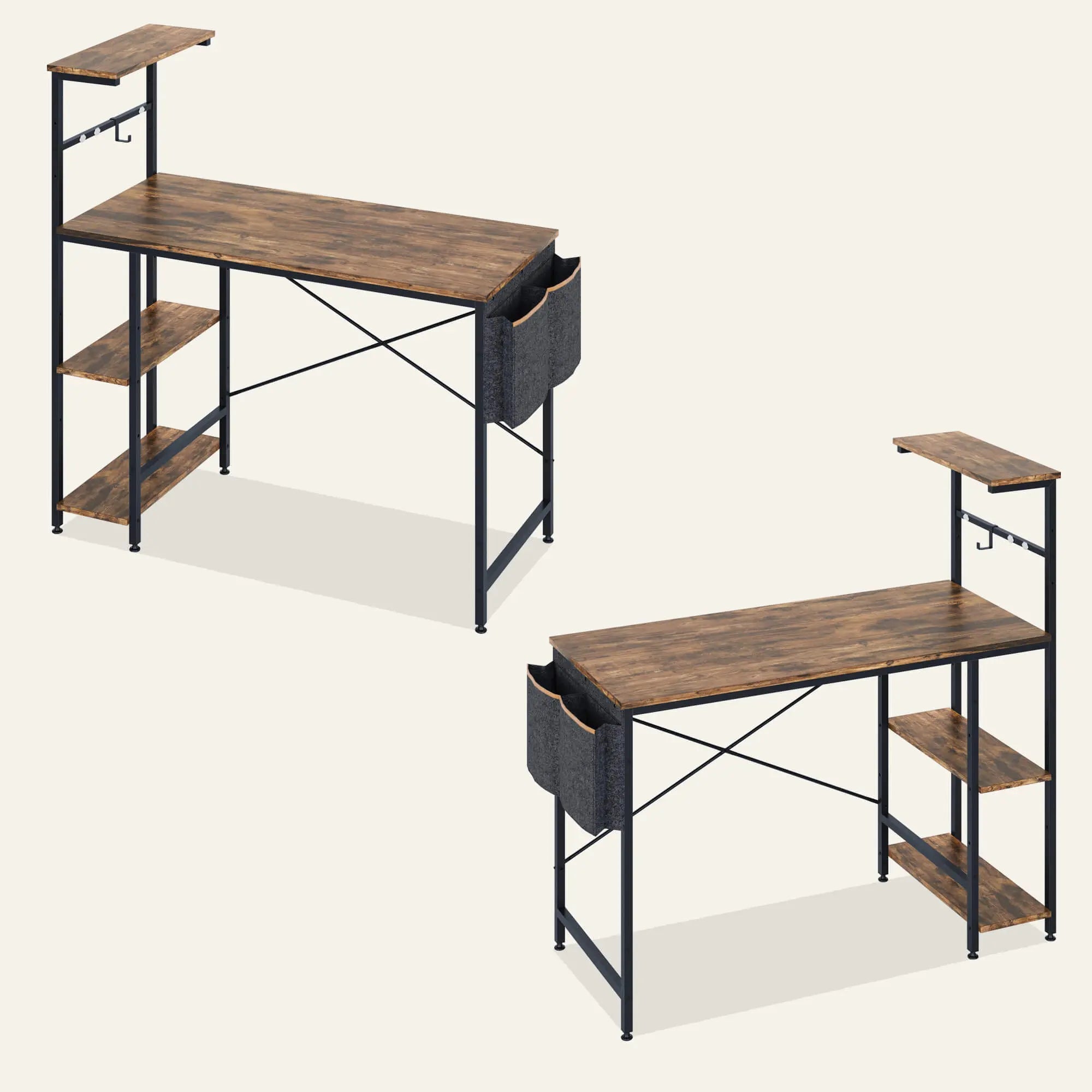 two Computer Desk of  Rustic Brown