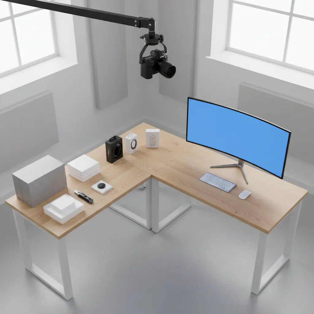 Unboxing Video Desk Setup: Overhead Camera Mount Solutions Bestier