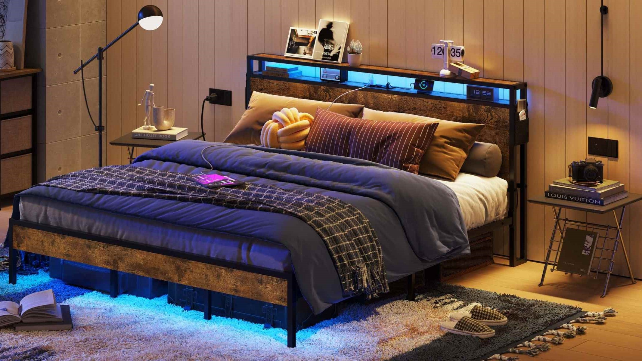 led bed frame