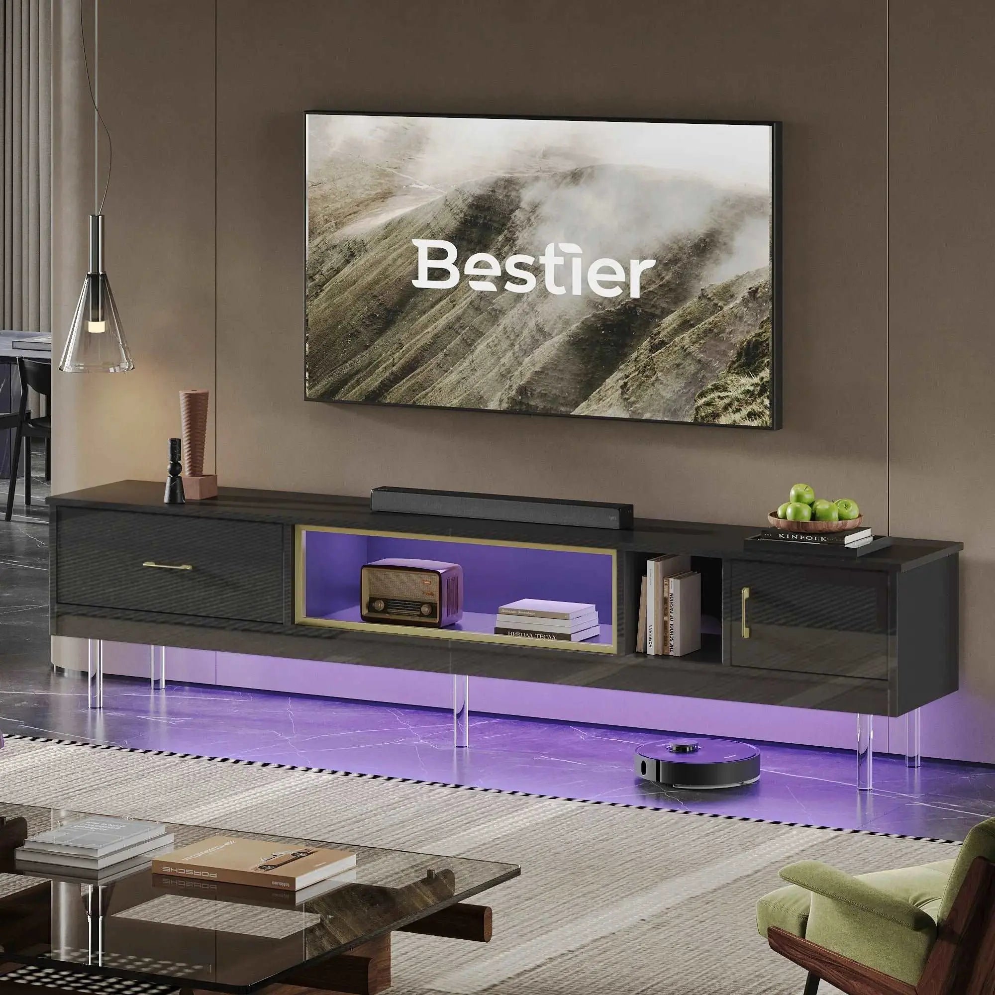 the RGB of 80 Inch High Glossy TV Stand