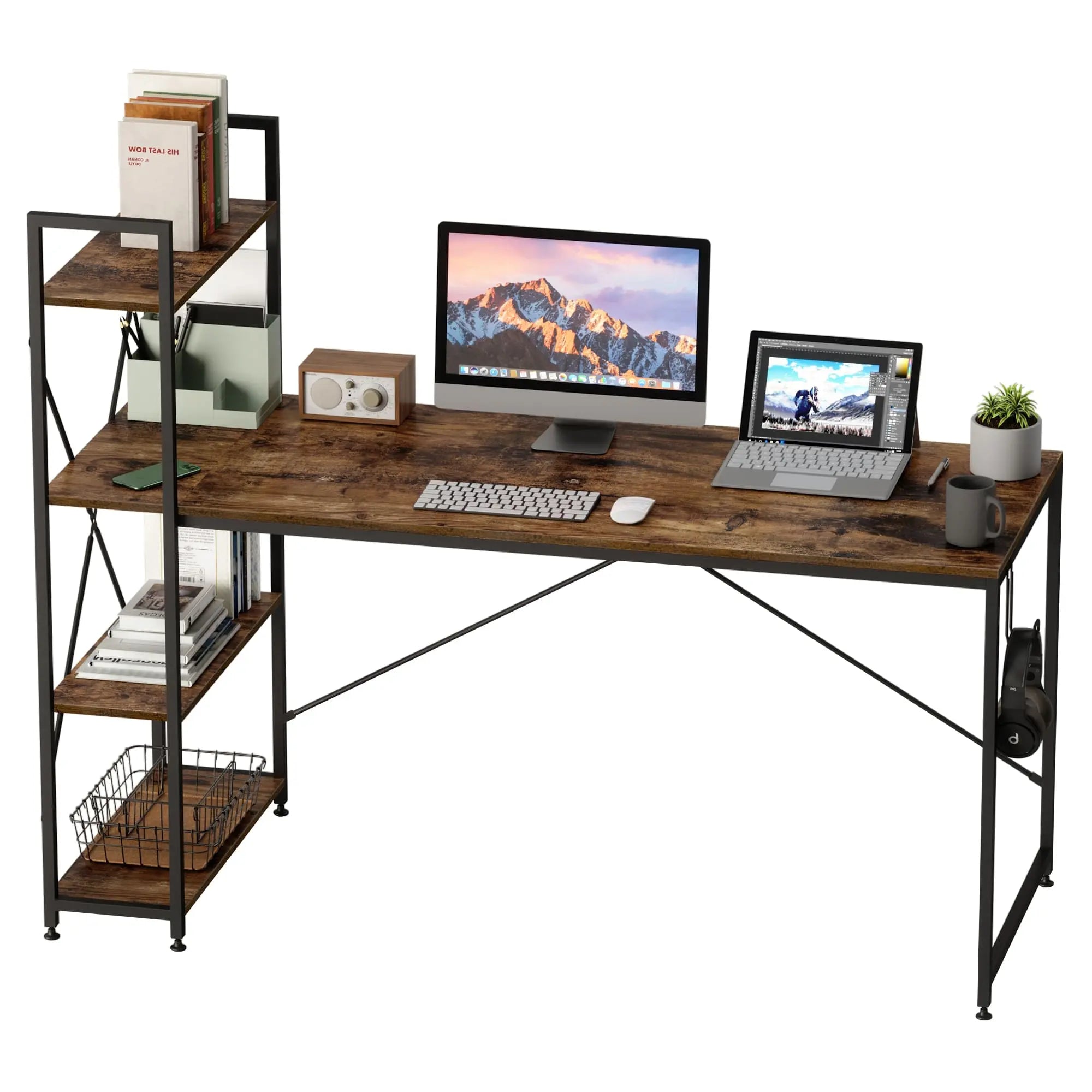 computer office desk with steel frame Bestier