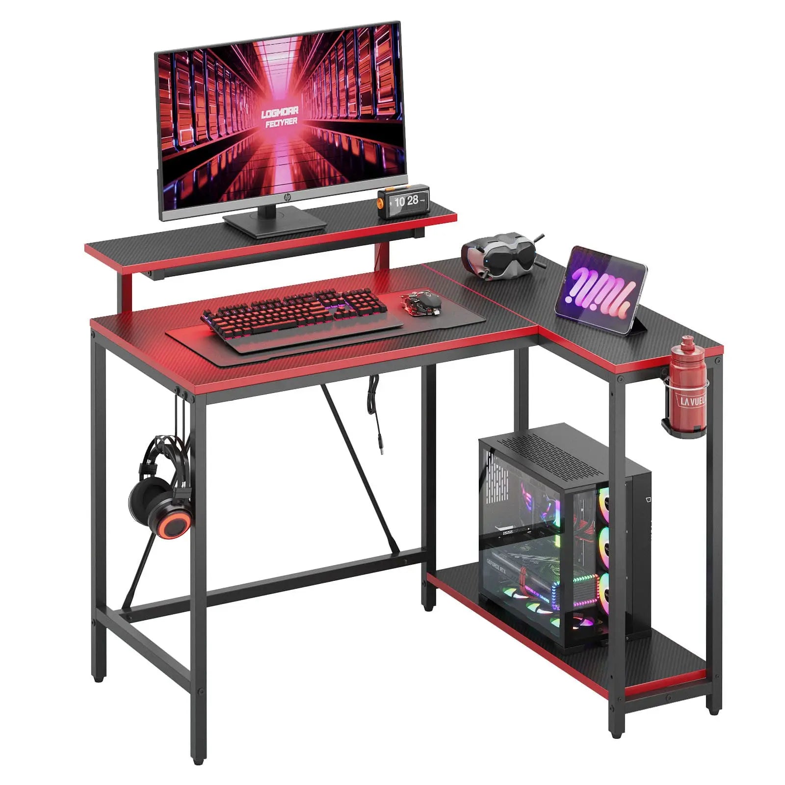 42 inch corner computer desk with monitor desk Bestier