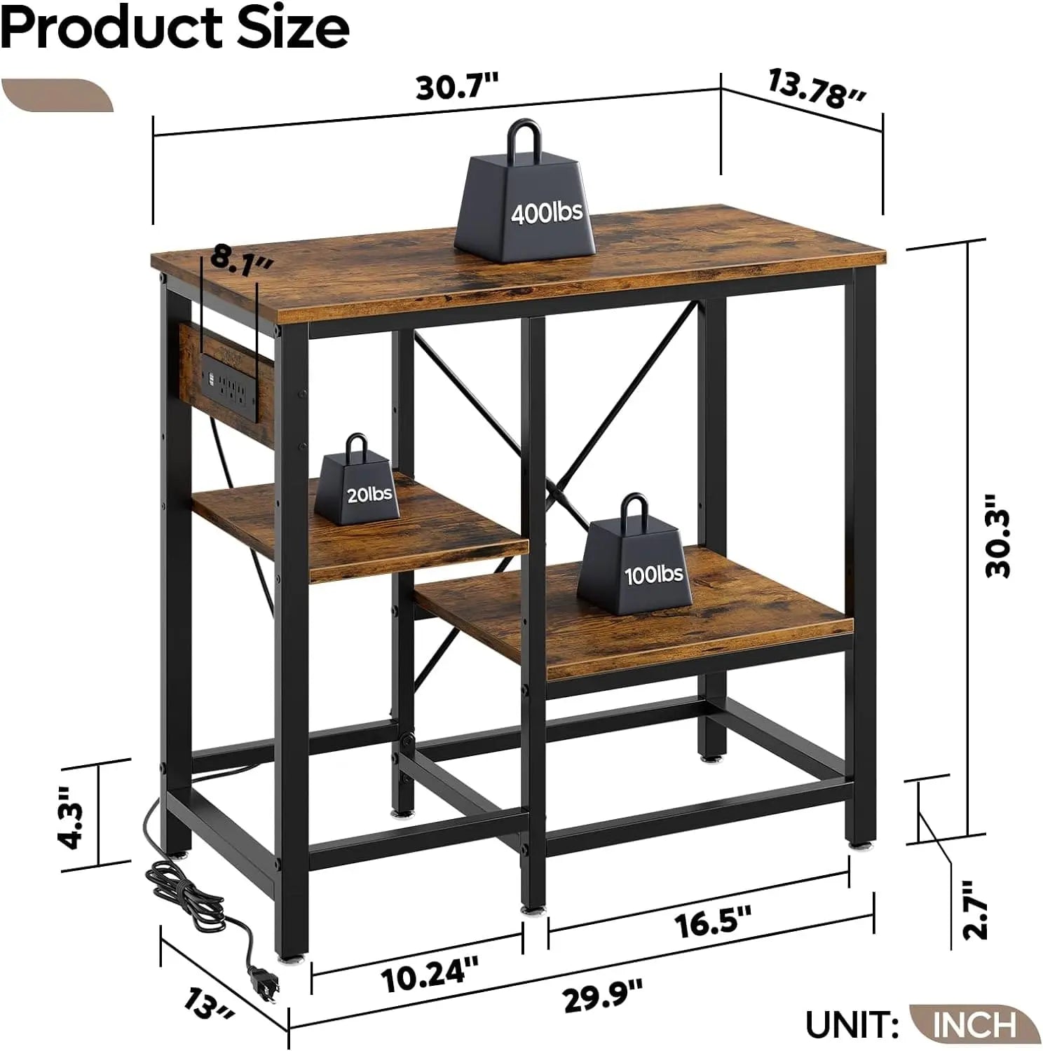 the size of the smaller fish tank stand