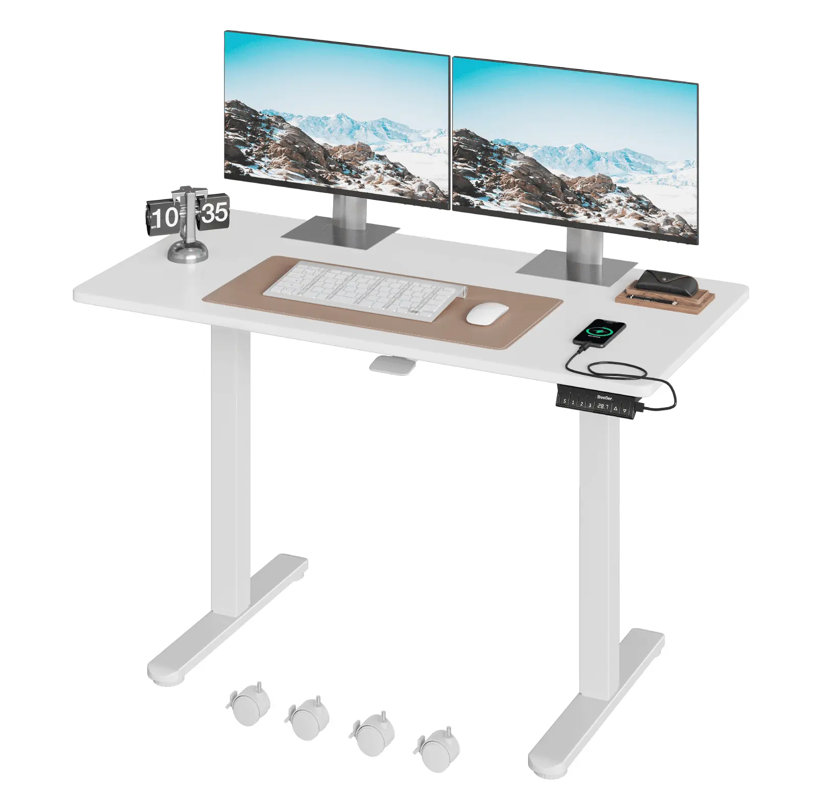 desk in the white background