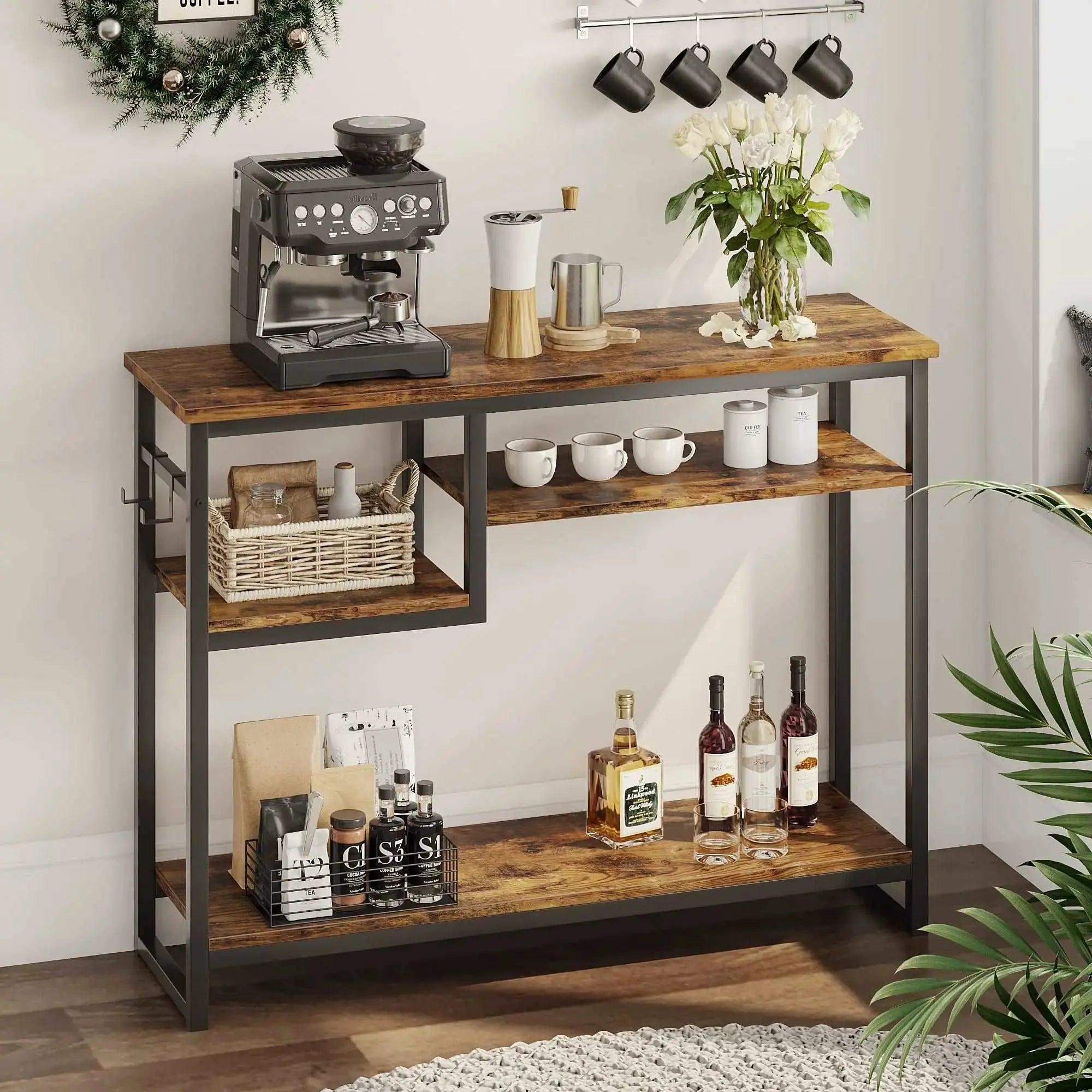 Hallway Entryway Console Table of Rustic Brown