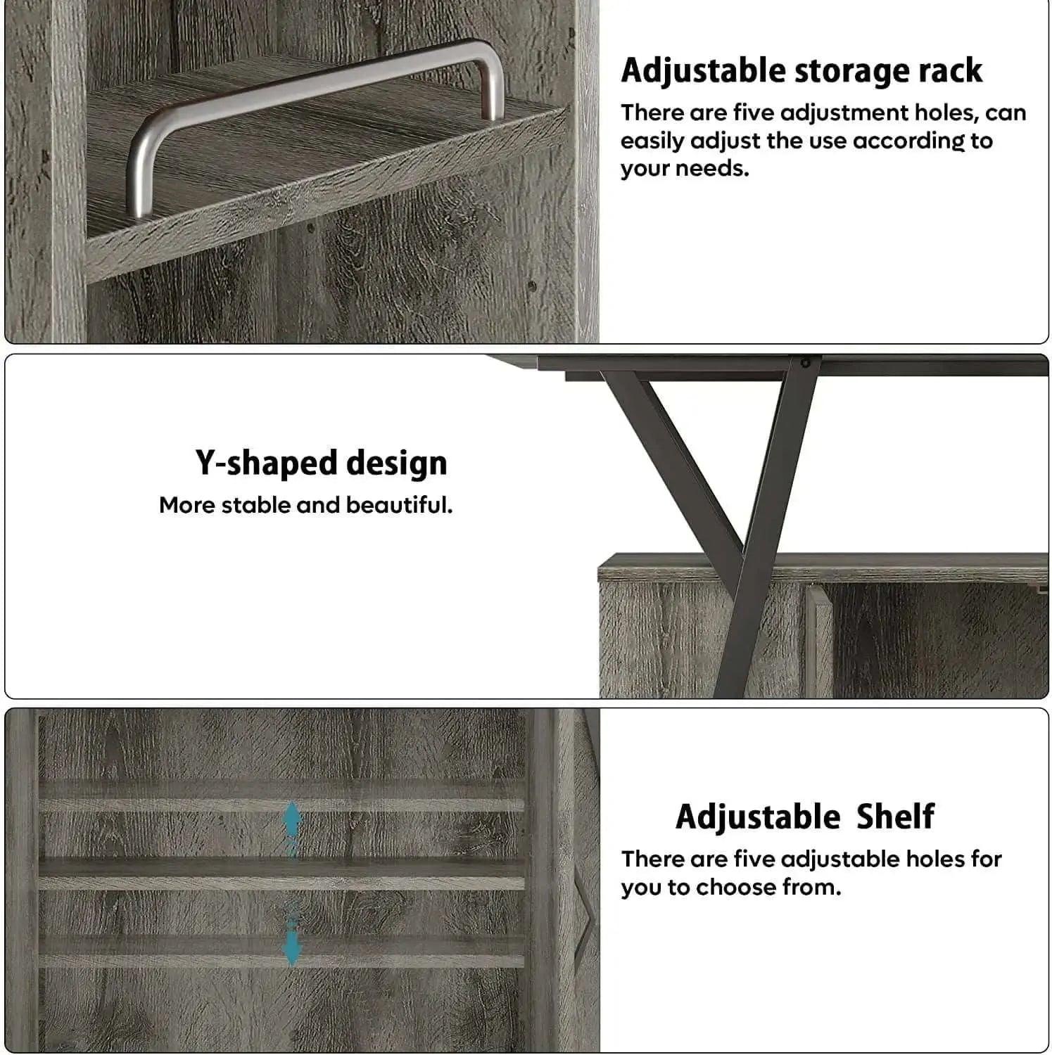 the details of Bestier Small Kitchen Island Buffet Table