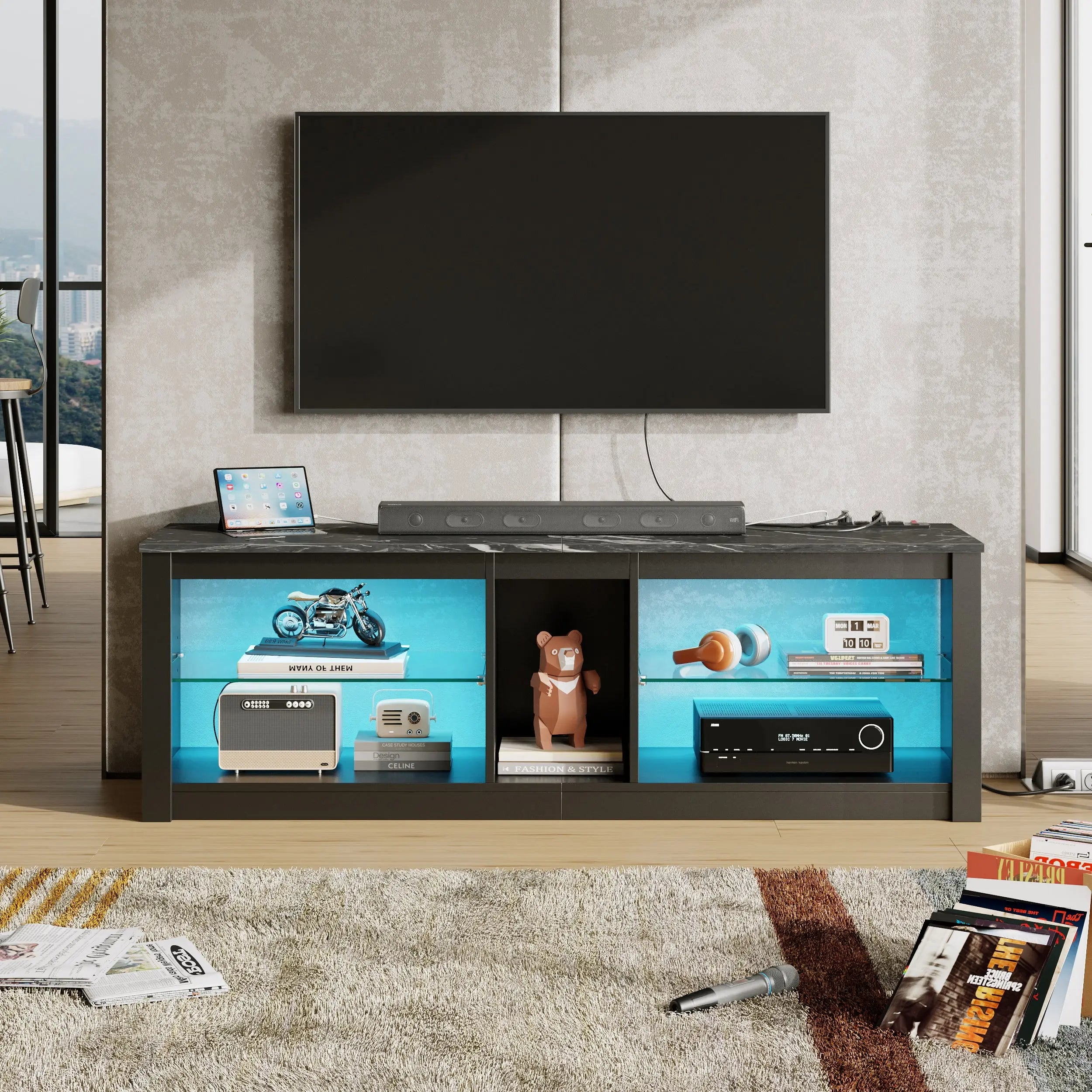 55 inch led gaming tv stand Bestier