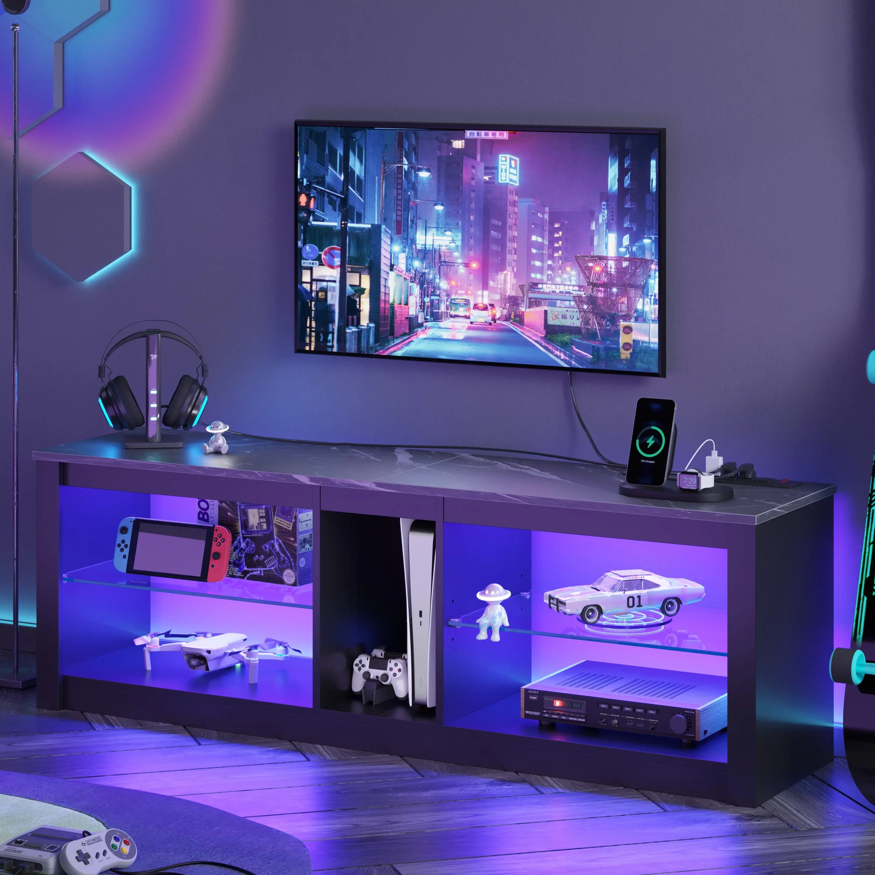 55 inch led gaming tv stand Bestier