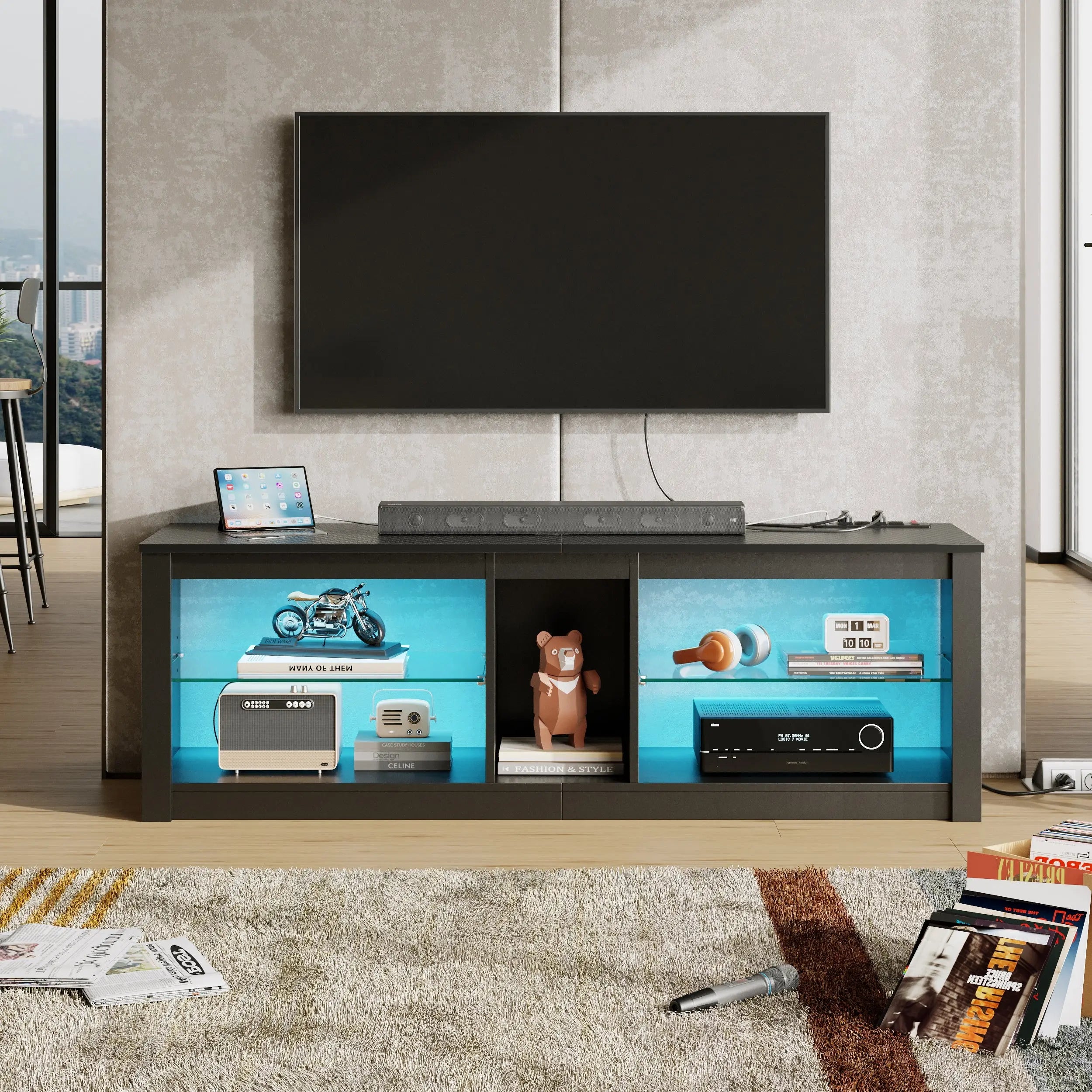 55 inch led gaming tv stand Bestier