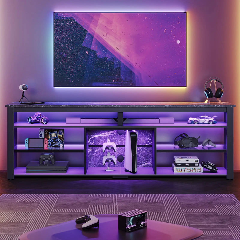 Tall LED TV Stand for 70-80 Inch TVs | Media Console