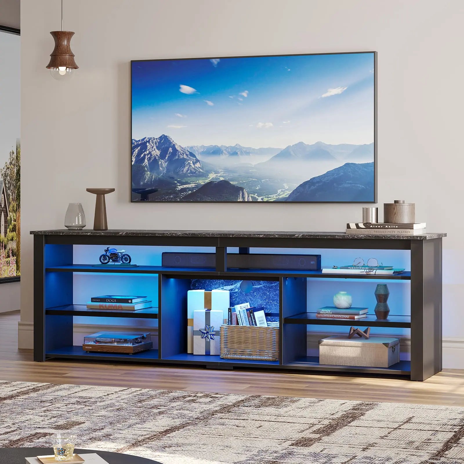 led-tall-tv-stand Bestier