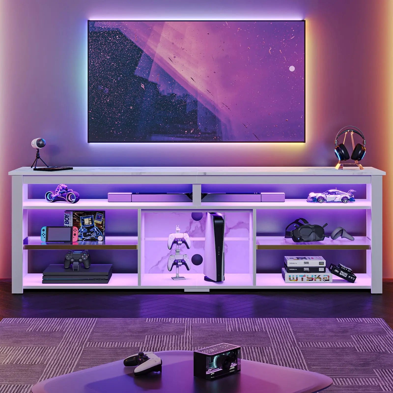 led-tall-tv-stand Bestier