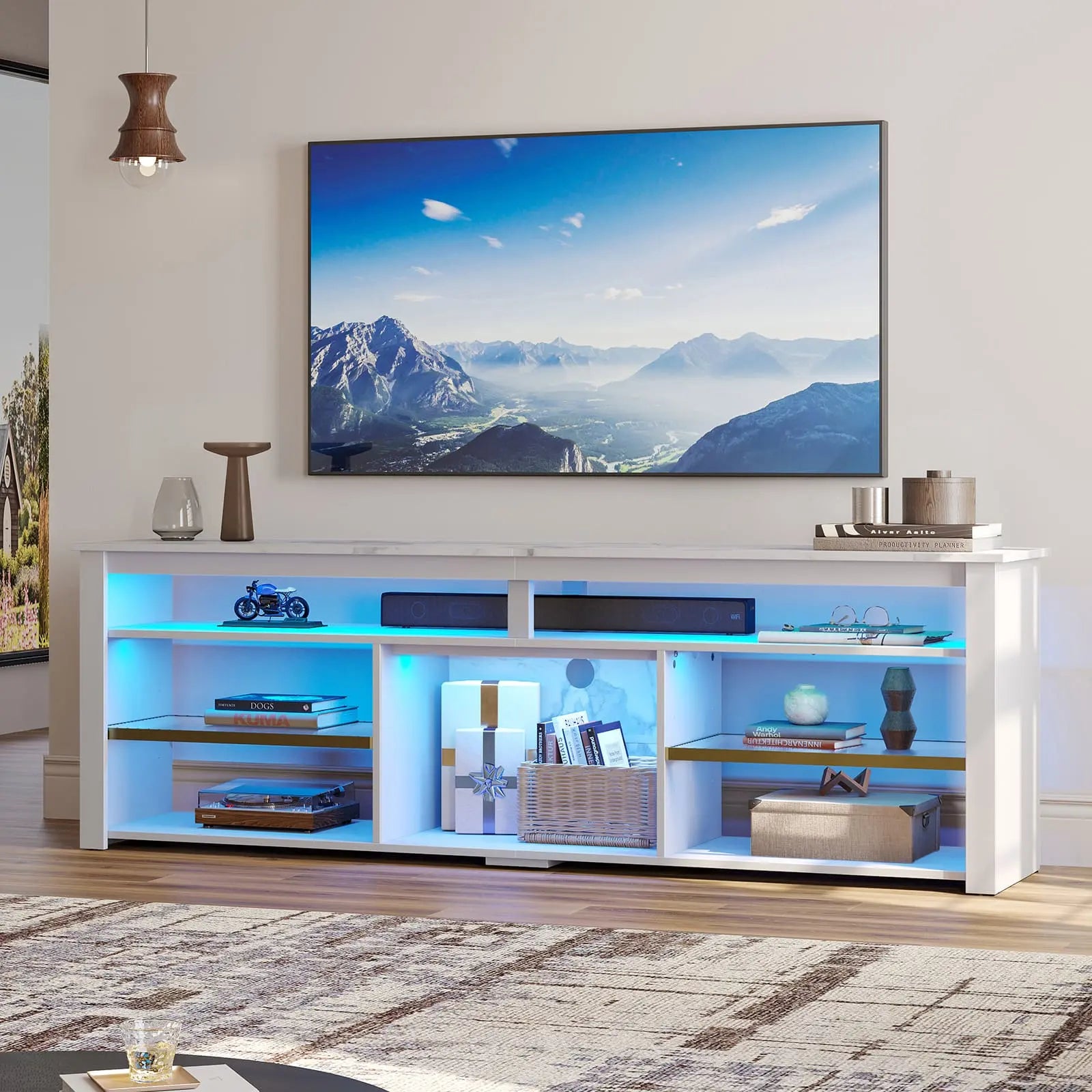 led-tall-tv-stand Bestier