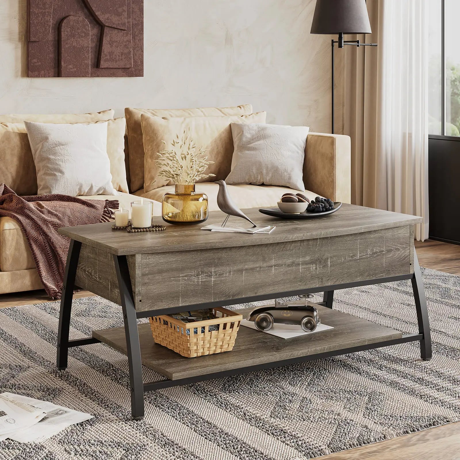 the grey lift top coffee table