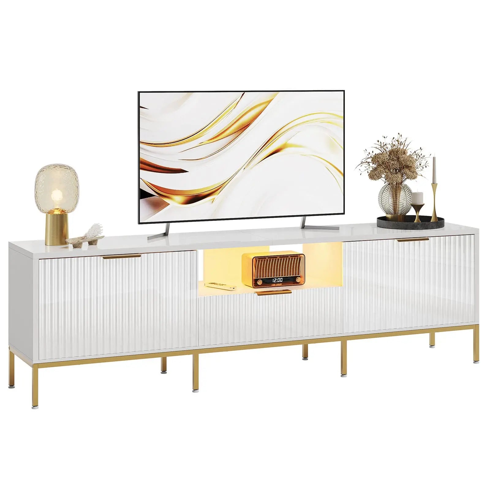 70 inch luxury fluted tv stand Bestier