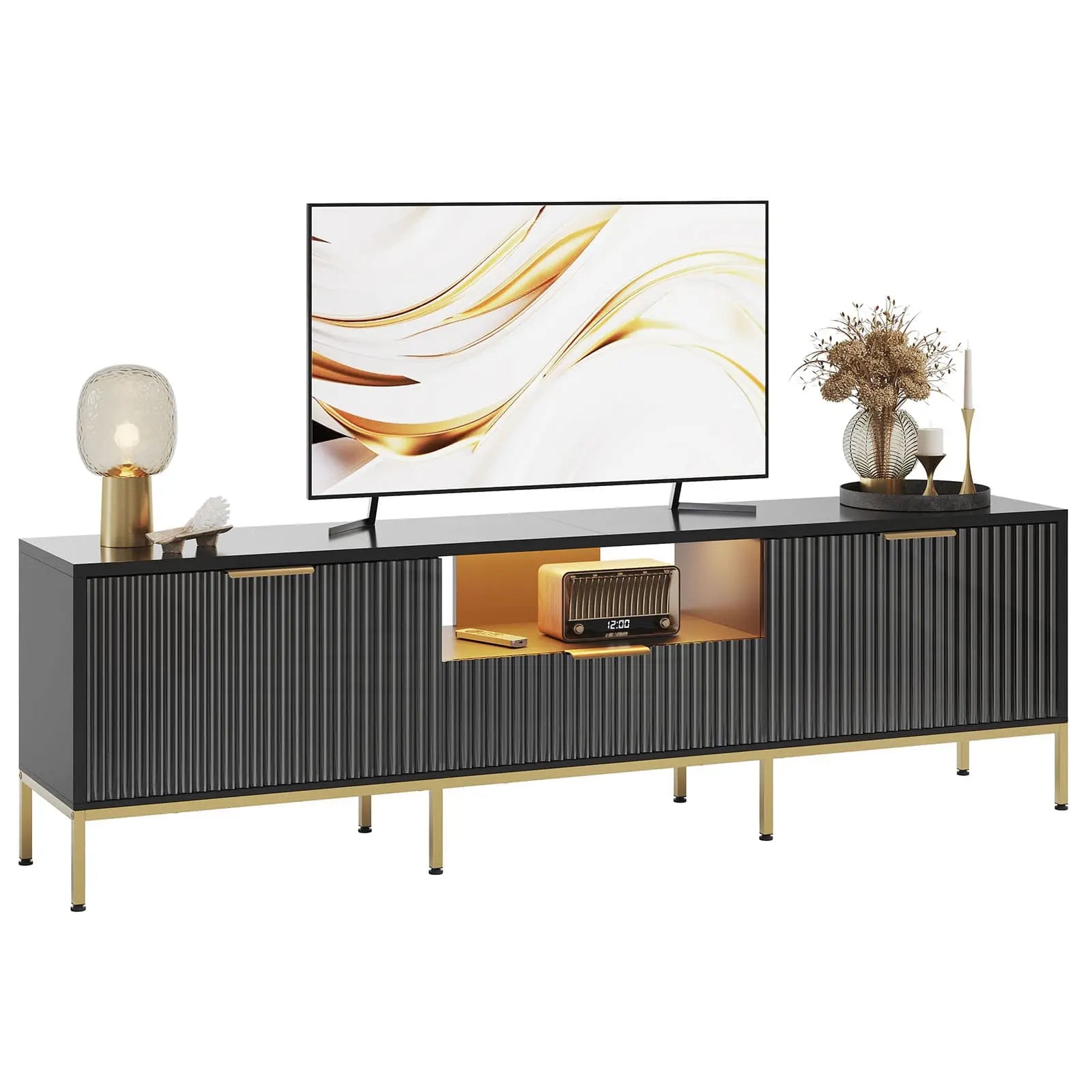 70 inch luxury fluted tv stand Bestier