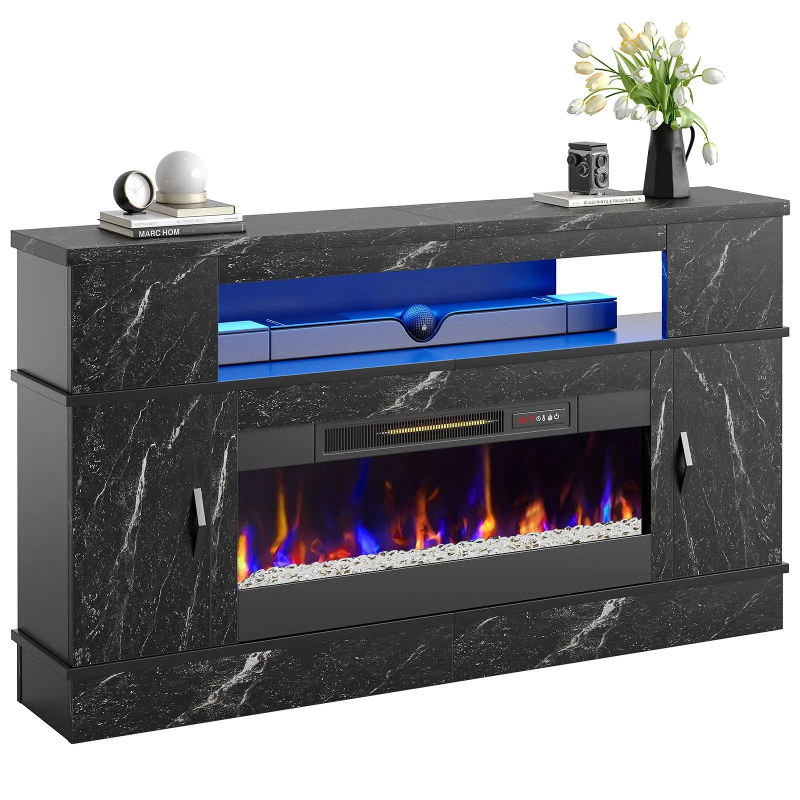 led fireplace tv stand with 36 inch electric fireplace Bestier