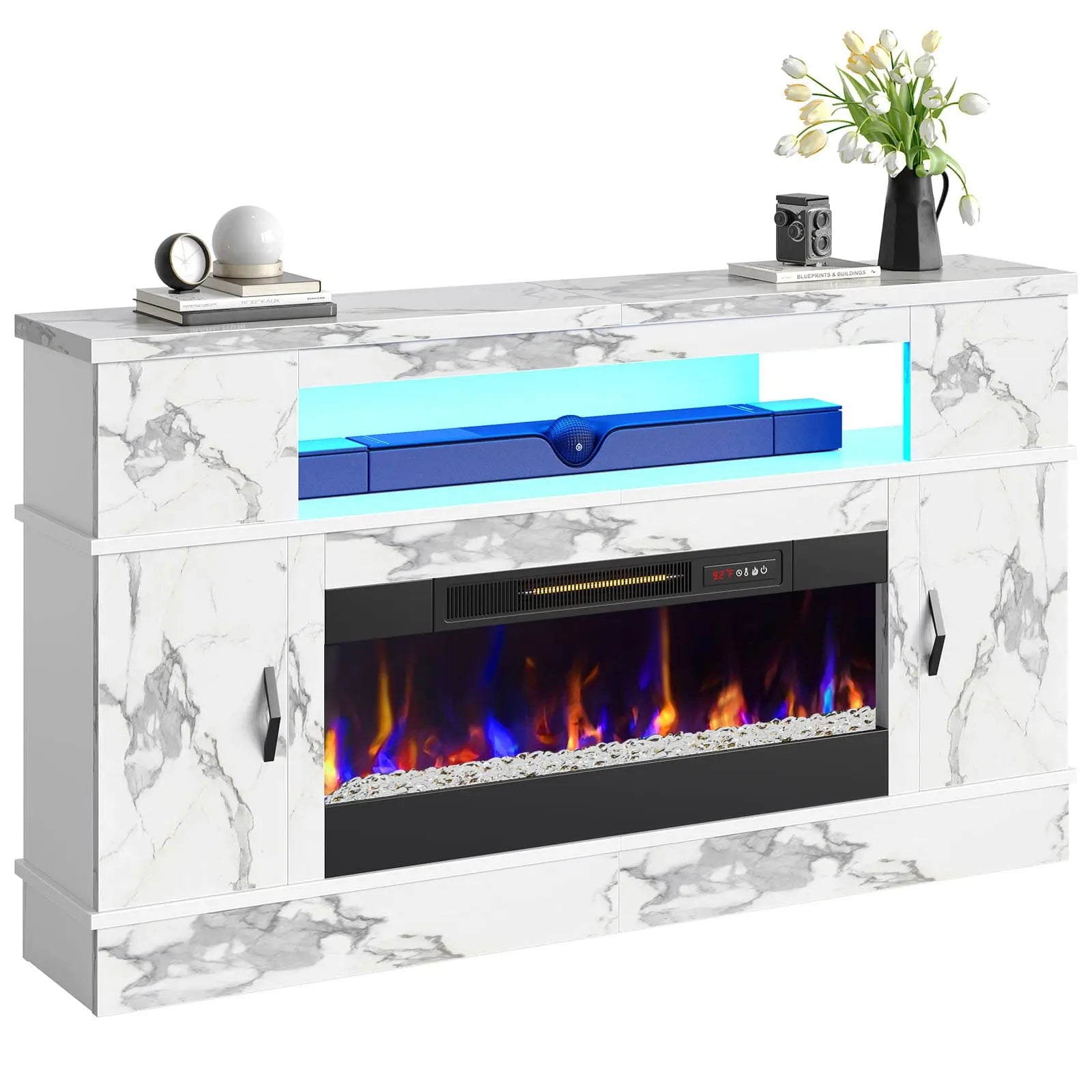 led fireplace tv stand with 36 inch electric fireplace Bestier