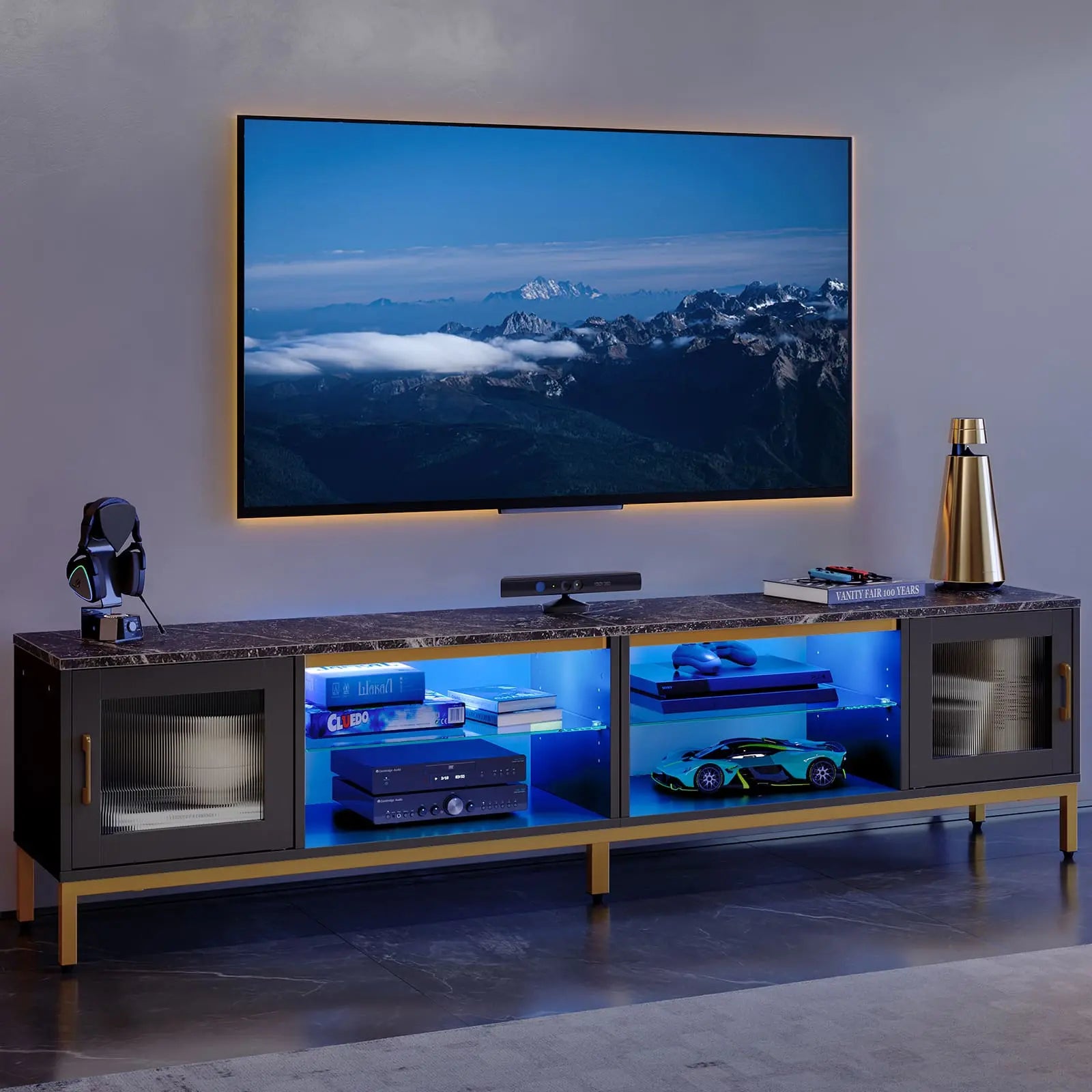 80 inch modern tv stand for living room Bestier