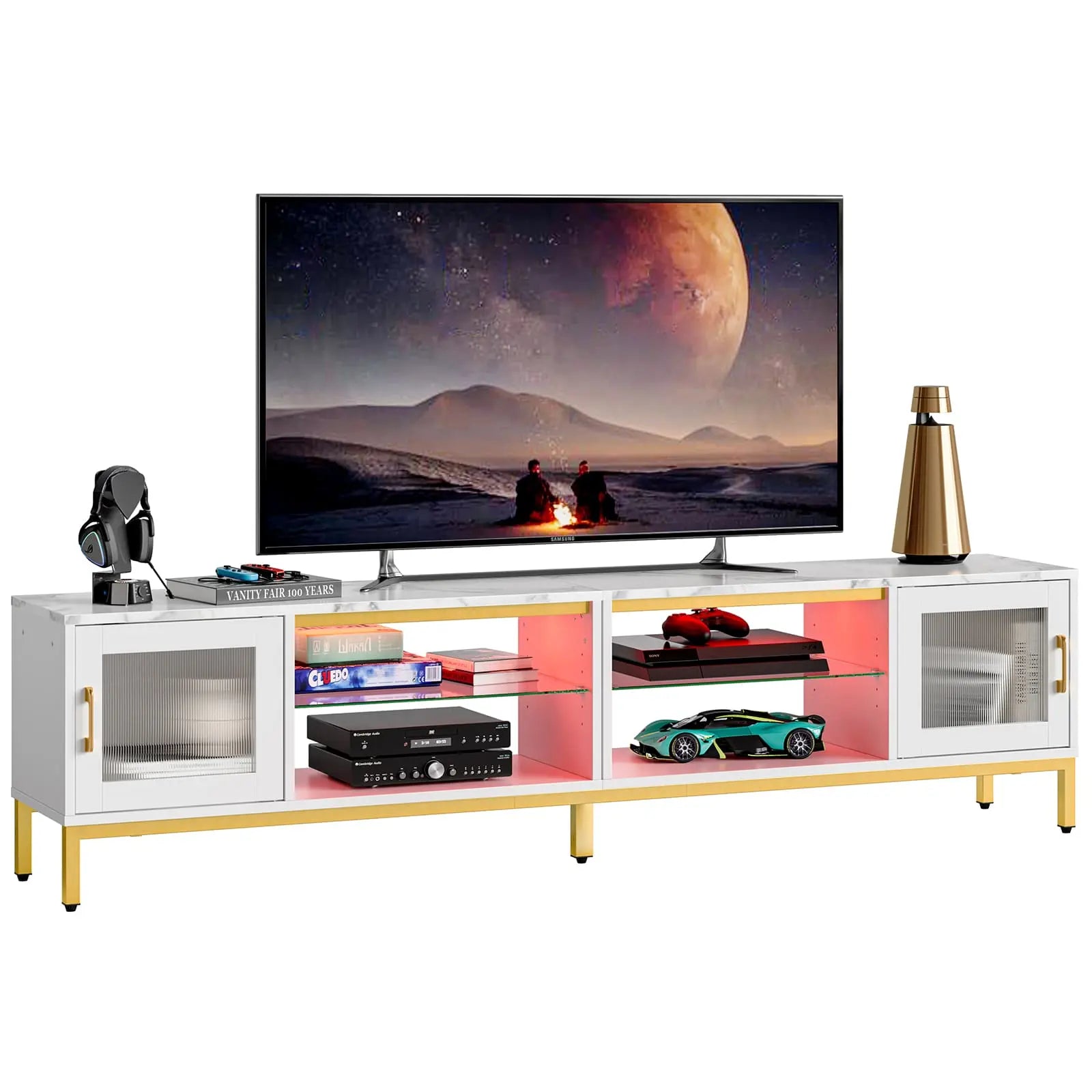 80 inch modern tv stand for living room Bestier