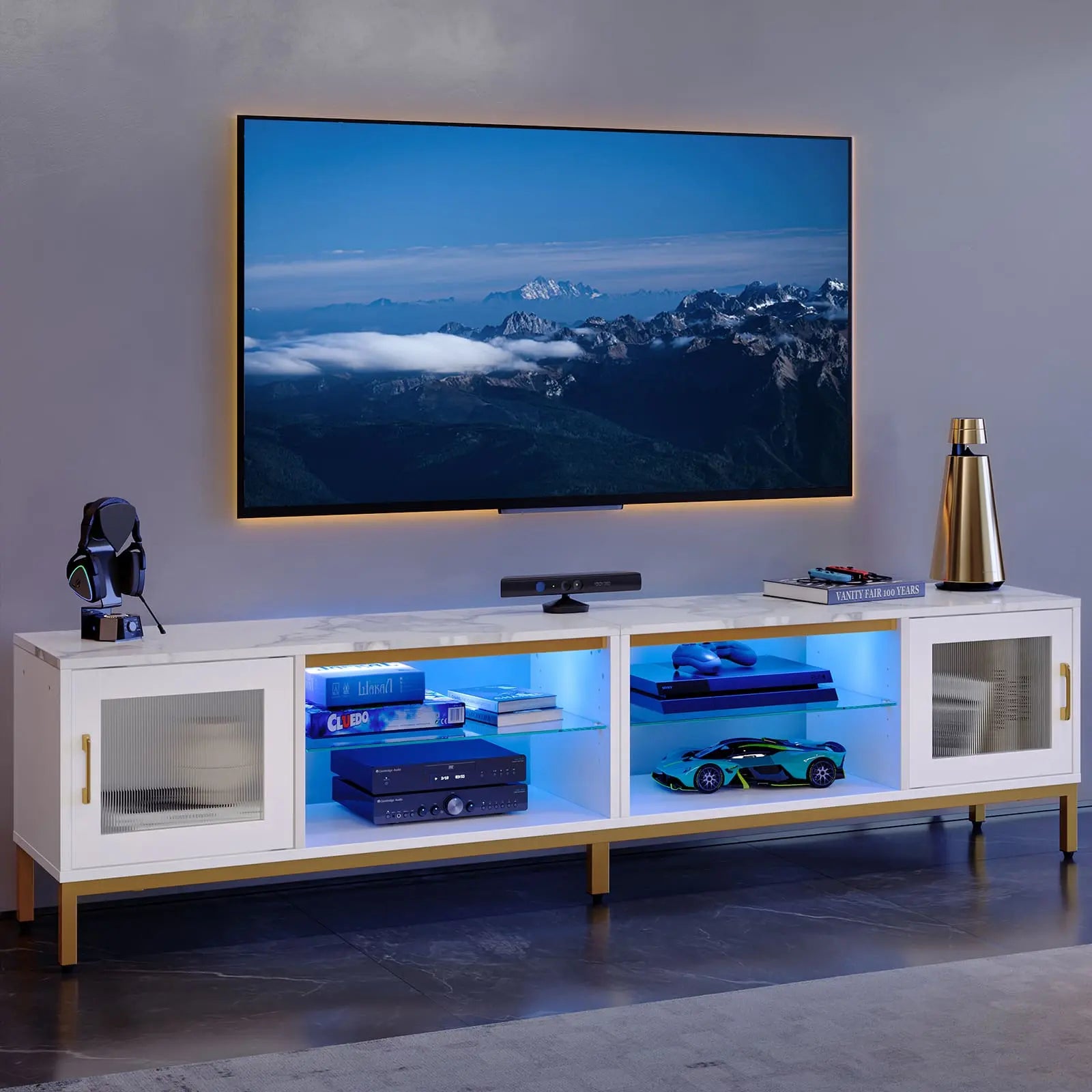 80 inch modern tv stand for living room Bestier