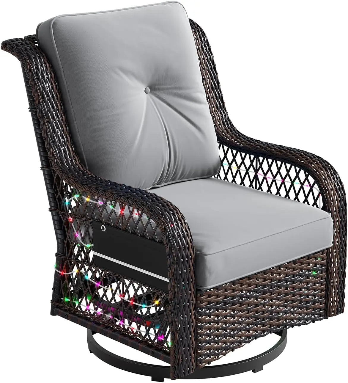 A Outdoor Patio Swivel Rocking Chair