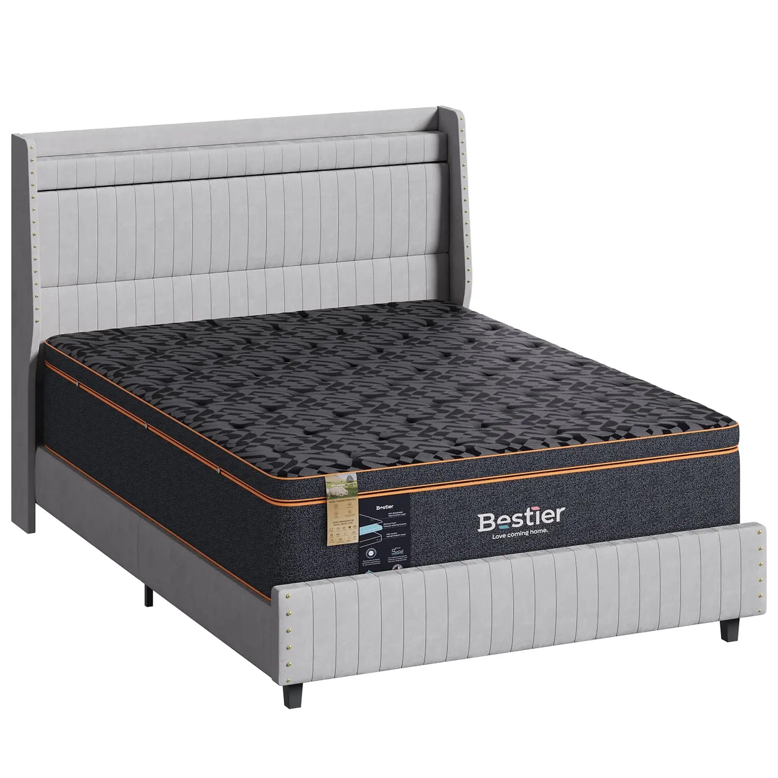 12 inch queen size mattress Bestier