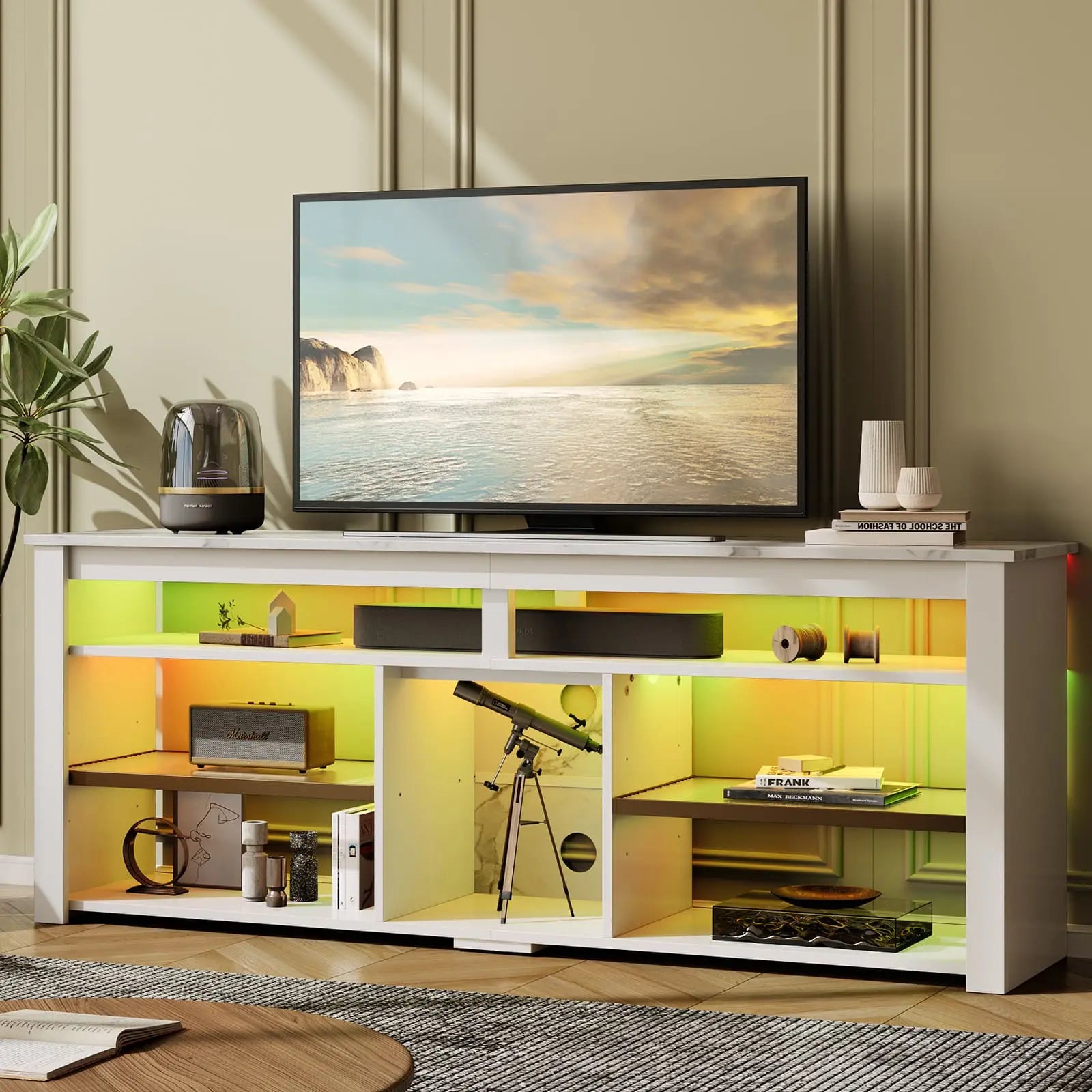 tall entertainment center with storage for 70 inch tv Bestier