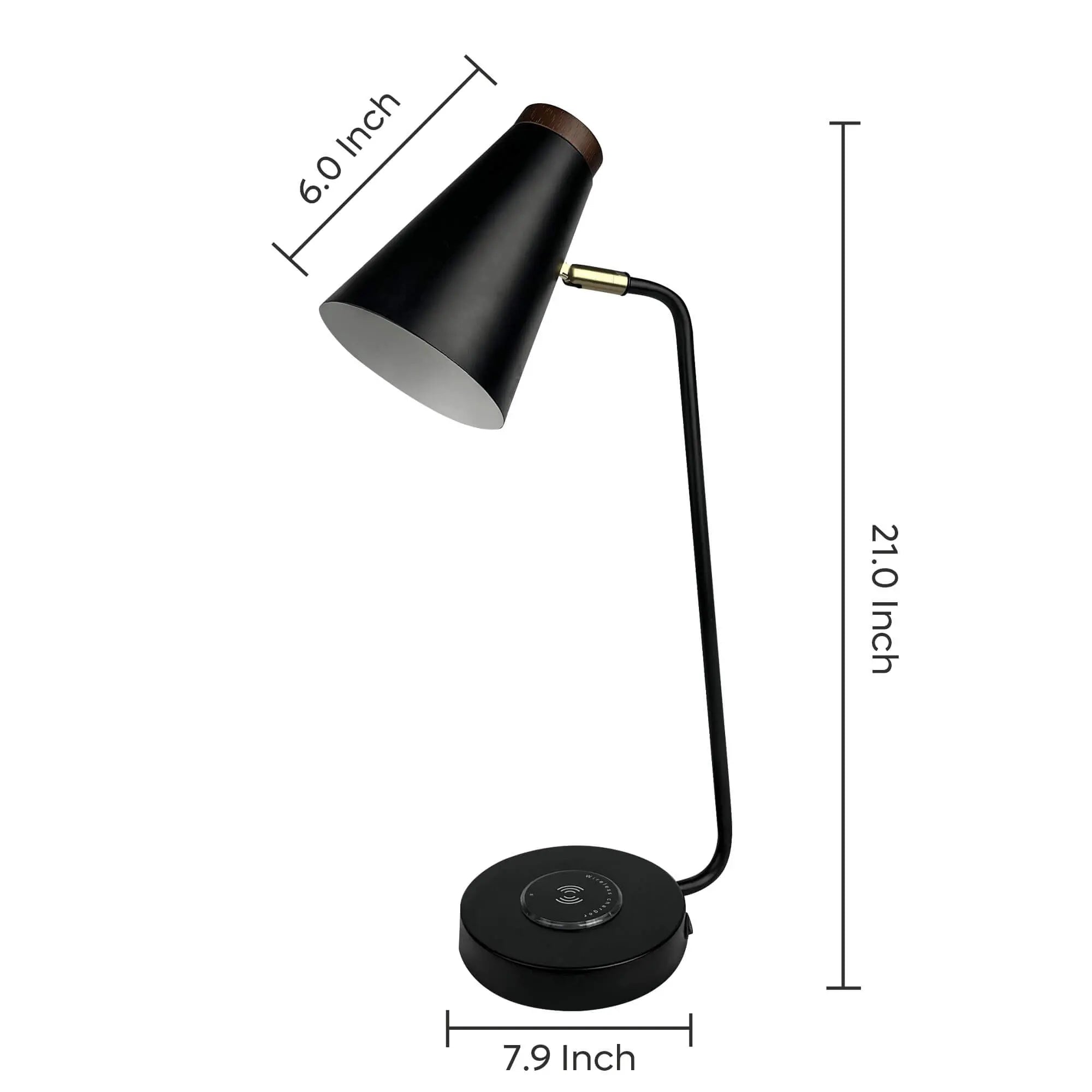 the size of the Table Lamp with Wireless Charging - Bestier