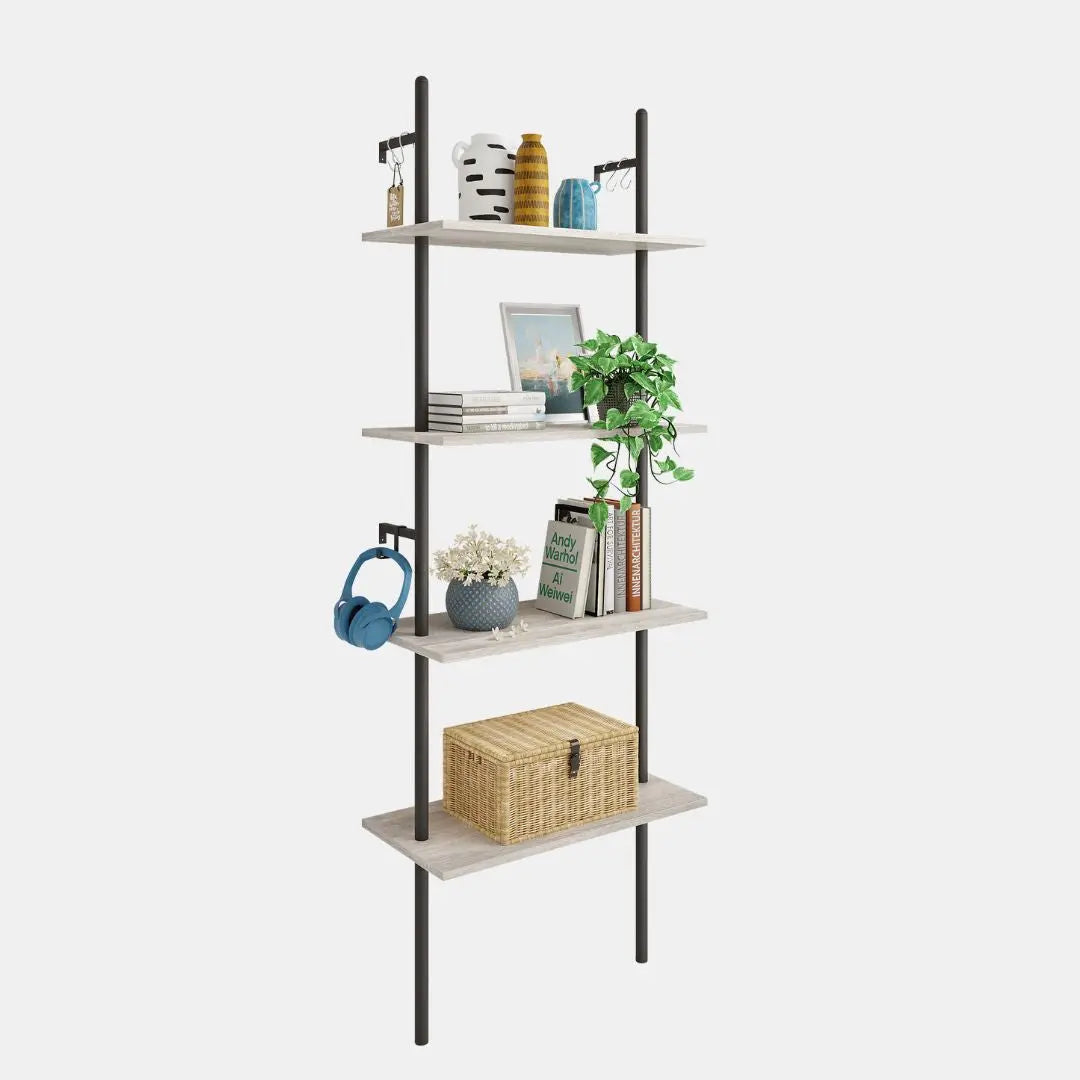 Bestier 4-Tier Wooden Office Bookshelf Plant Shelf