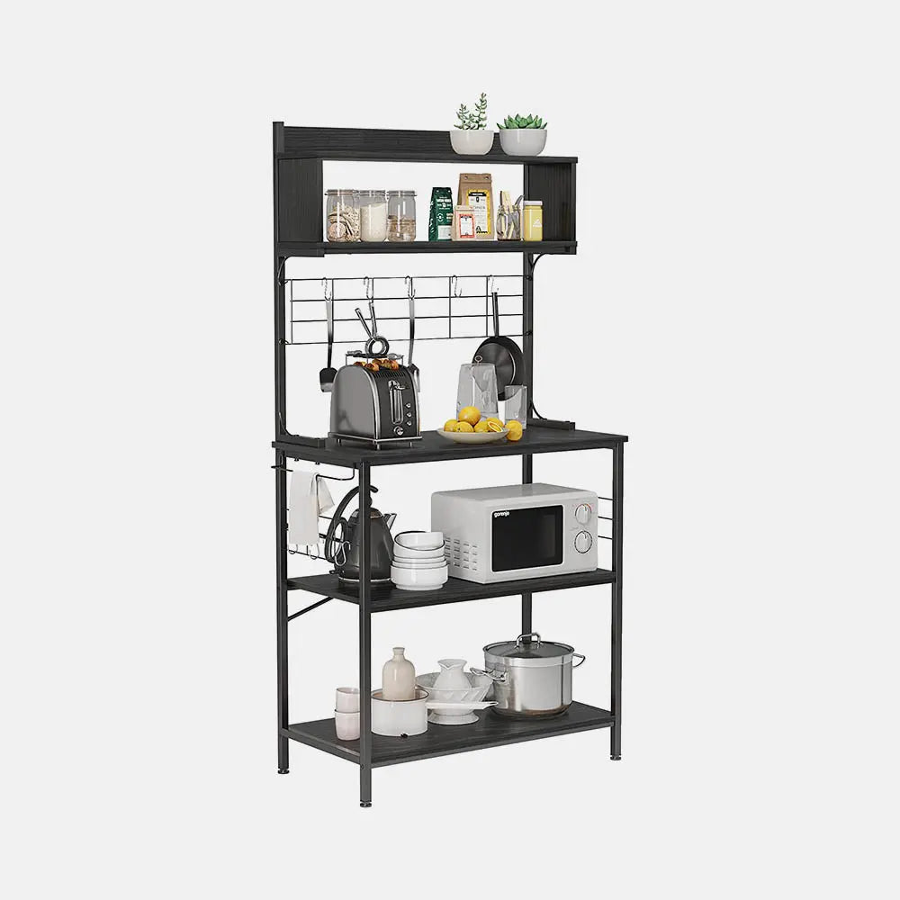 Bestier 5-Tier Kitchen Rack Stand od black with Mesh Panel 
