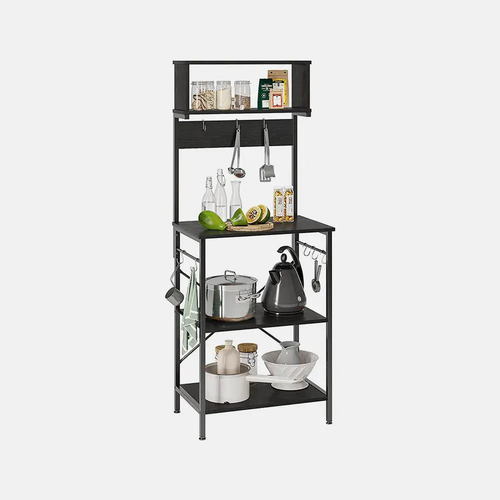 Bestier 5 Tier Microwave Stand, Coffee Bar Table with Storage for Small Space Kitchen